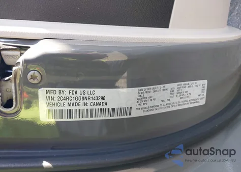 2022 Chrysler Pacifica Limited z USA, uszkodzony, nr VIN 2C4RC1GG8NR143296